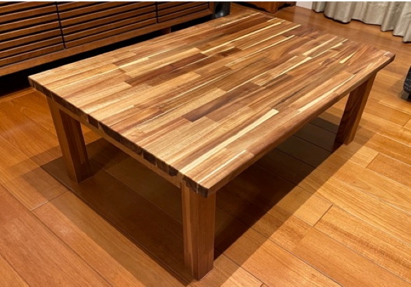アカシアのローテーブルを作成 | 木材通販のマルトクショップ