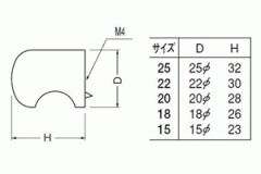 家具金物 KZ-3B ダイカストキャノンツマミ 15 各色