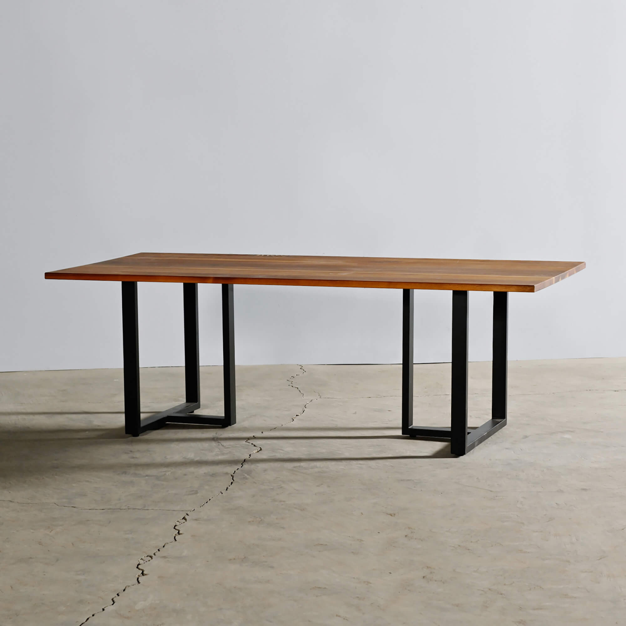 木製長方形テーブル V字型脚 ホワイト 木製 長方形テーブル V字型脚